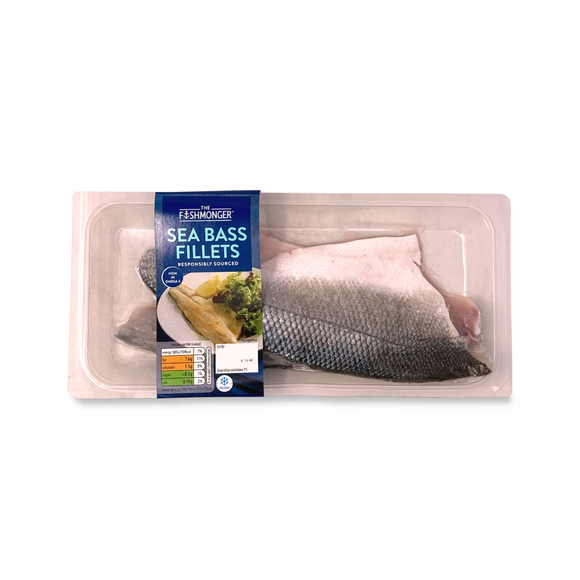 The Fishmonger 2 Sea Bass Fillets 180g